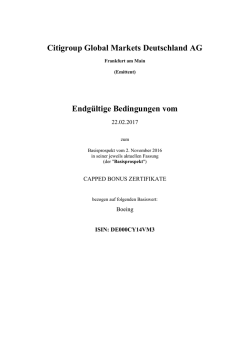 Endgültige Bedingungen vom