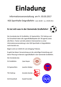 Informationsveranstaltung am Fr. 03.03.2017 KGS