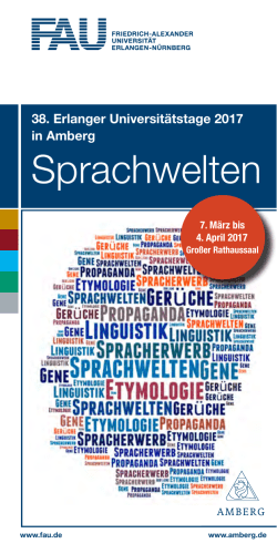 Sprachwelten - Friedrich-Alexander-Universität Erlangen
