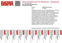 Dacia Sandero dCi 75 Ambiance - Verbrauch: 3.8 l
