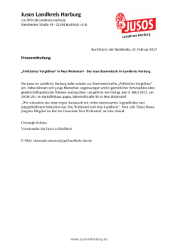 Pressemitteilung - SPD Landkreis Harburg