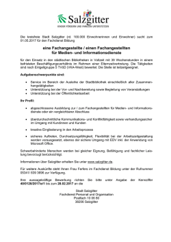eine Fachangestellte / einen Fachangestellten f&uuml;r
