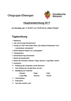 Tagesordnung - Schwäbischer Albverein