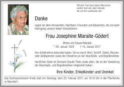 Danke Frau Josephine Maraite-Gödert