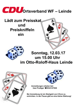 Preisskat in Leinde 2017