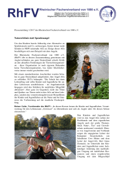die Pressemeldung zum - Rheinischer Fischereiverband