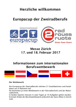 Herzliche willkommen Europacup der Zweiradberufe