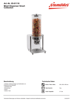 Neumärker 05-01116 - Müsli Dispenser