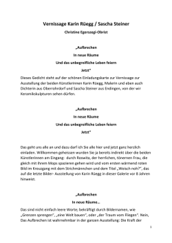 R&uuml;ckblick Vernissage - Oberrohrdorf