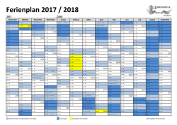 Ferienplan 2017 / 2018