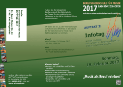 Auftakt 2: Info-Tag - Berufsfachschule für Musik Bad Königshofen