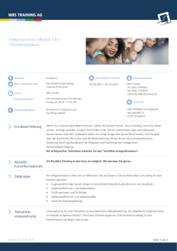 Integrationskurs (Module 1-6 + Orientierungskurs)