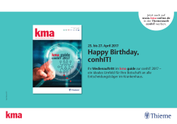 Happy Birthday, conhIT! - KMA