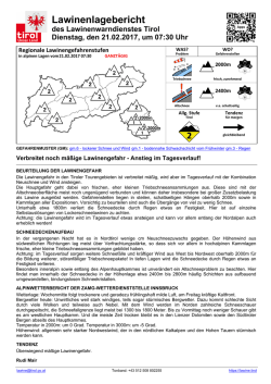 LWD Lagebericht - Lawinenwarndienst Tirol