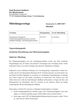 Mitteilungsvorlage - Bürgerportal Bergisch Gladbach