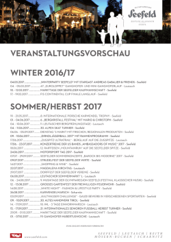 WINTER 2016/17 SommER/HERbST 2017
