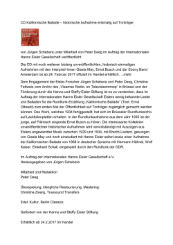 Infos - Hanns Eisler Gesellschaft