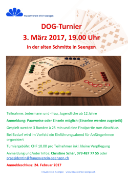 DOG-Turnier - Elternkreis Seengen