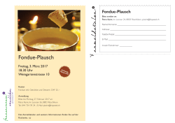 Fondue-Plausch
