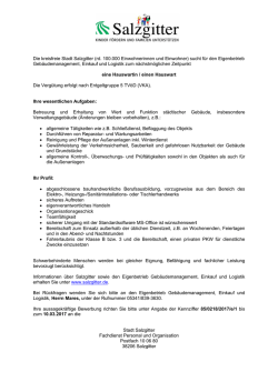 Eigenbetrieb Geb&auml;udemanagement, Einkauf und