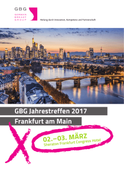 GBG Jahrestreffen 2017 Frankfurt am Main