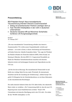 Pressemitteilung, Münchner Sicherheitskonferenz, 18. Februar