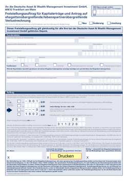 Freistellungsauftrag für Kapitalerträge