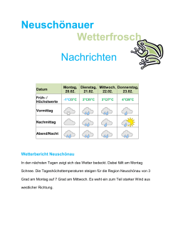 Wetterbericht Neuschönau