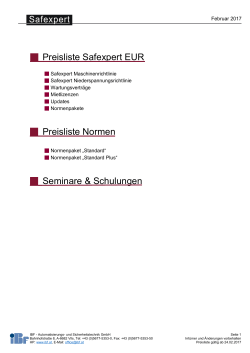 Safexpert Preisliste EUR