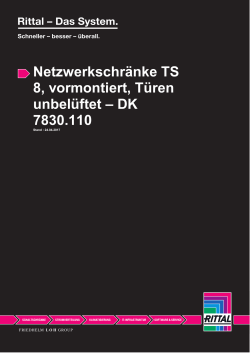 Netzwerkschränke TS 8, vormontiert, Türen unbelüftet – DK 7830.110