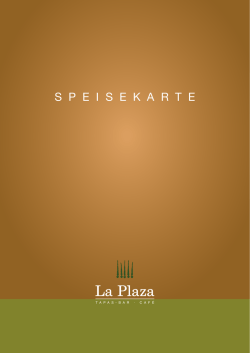 speisekarte - La Plaza • Tapas Bar