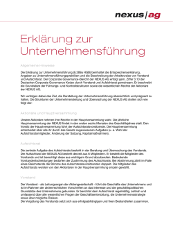Dokumenten-Vorlage der NEXUS Gruppe