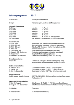 Jahresprogramm 2017