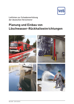 Leitlinien f&uuml;r Planung und Einbau von L&ouml;schwasser