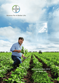 Jahresabschluss 2016 der Bayer AG