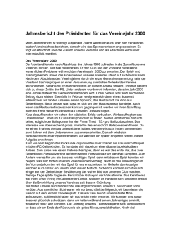 Jahresbericht Pr  sident