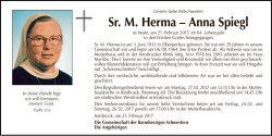 Sr. M. Herma – Anna Spiegl