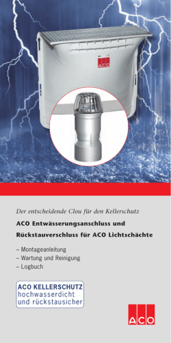 Montageanleitung Lichtschacht Entwaesserung