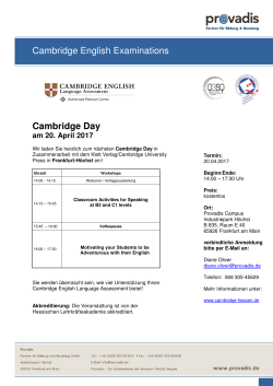 Cambridge Day April 2017_Provadis