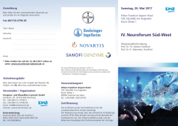 IV. Neuroforum S&uuml;d-West