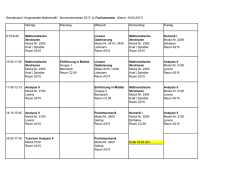 Stundenplan "Angewandte Mathematik", Sommersemester 2017, 2