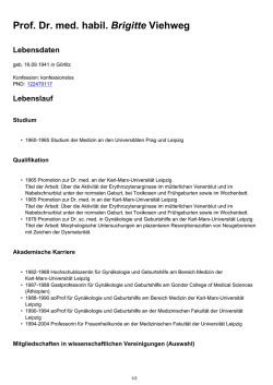 Prof. Dr. med. habil. Brigitte Viehweg