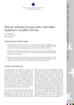 PDF als - Österreichische Gesellschaft für Europapolitik