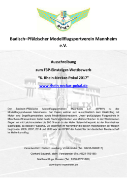 Ausschreibung 2017 - Rhein-Neckar