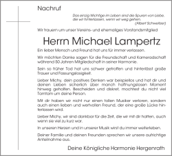Herrn Michael Lampertz