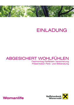 einladung - Raiffeisenbank Wienerwald
