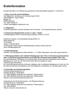 Erstinformation - das maklerbuero