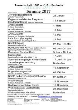 Jahresterminplan - Turnerschaft Grossauheim