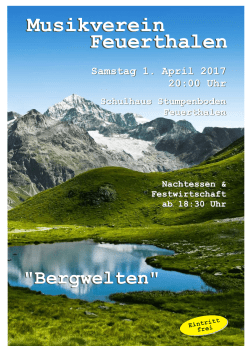 "Bergwelten" Musikverein Feuerthalen