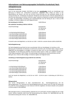 Informationen zum kommunalen Angebot
